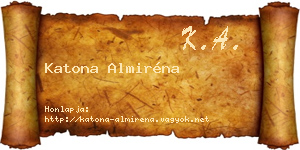Katona Almiréna névjegykártya